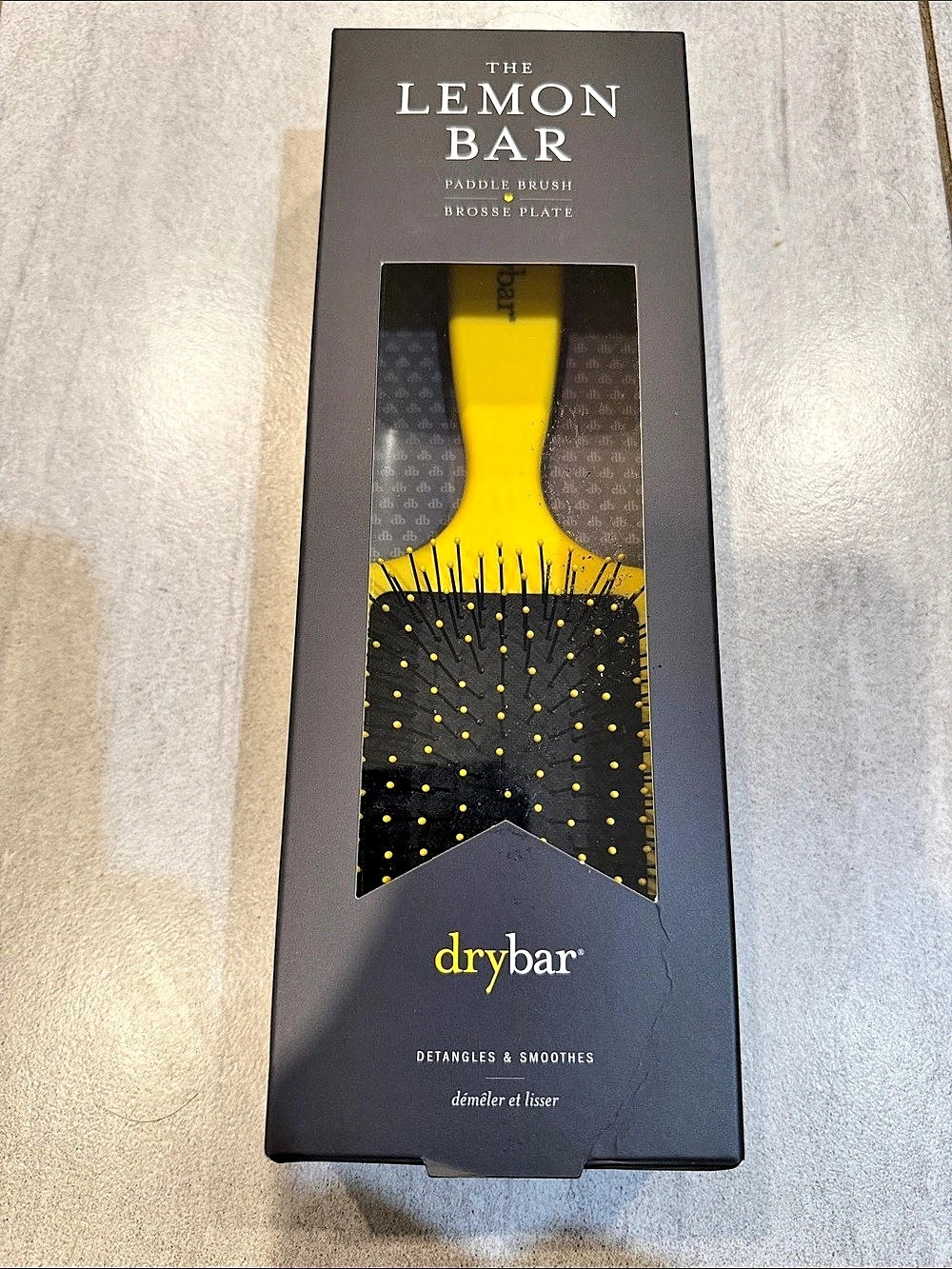 Drybar The Lemon Bar Detangling Hair Brush NWT